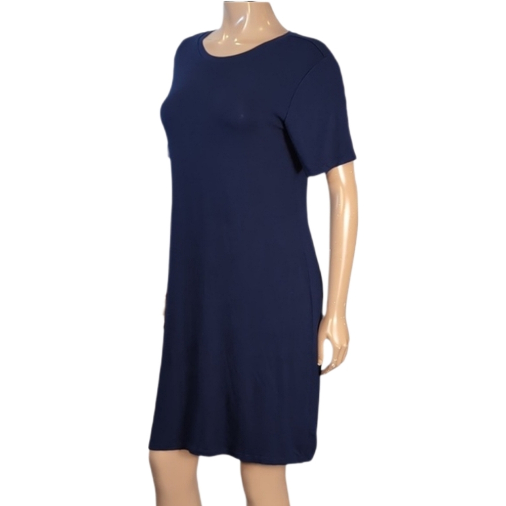 BCBGeneration Short Sleeve Tshirt Mini Dress Navy Blue Casual Lounge Size Medium